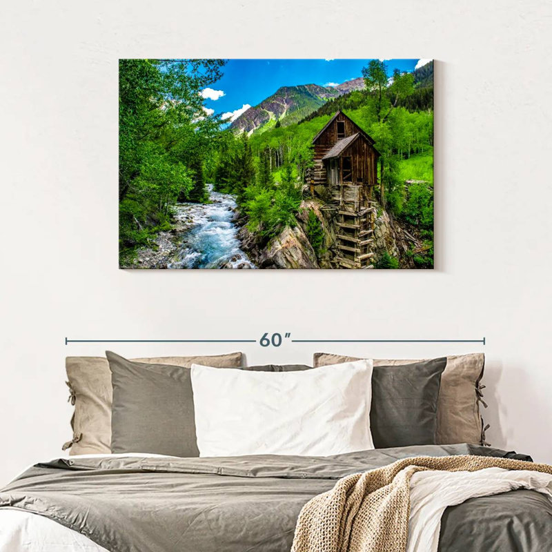 Alvord Crystal Mill By The River, 30" H x 45" W
