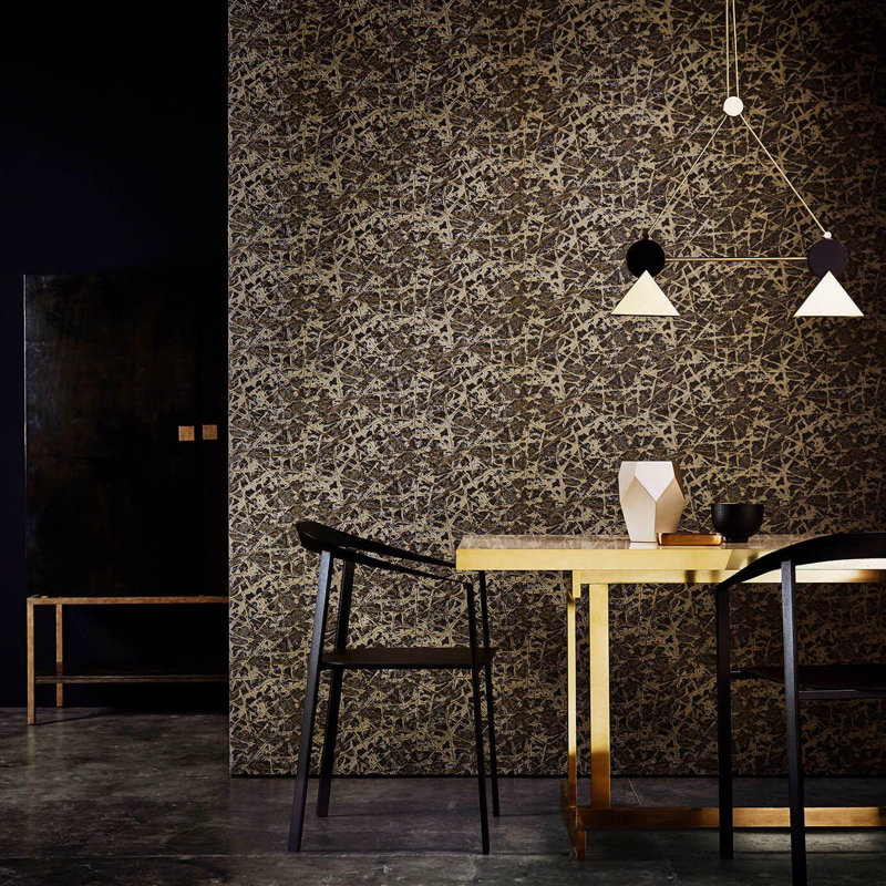 Anthology Shatter 10.05m x 68.6cm Wallpaper Roll, Gold/Zinc