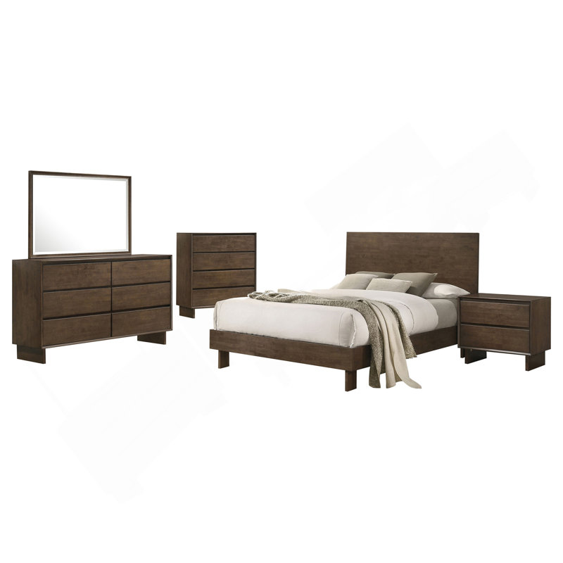 Brown 5-piece Eastern King Bedroom Set, King