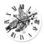 Black Bird Feathers Impression - Horloge murale traditionnelle-60280844