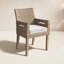 Ensemble de 2 fauteuils de salle à manger d'extérieur avec coussin Fleur
