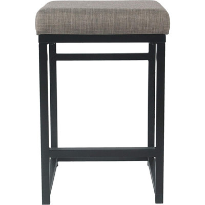  Home Decor | Modern 24-inch Counter Stool | Backless Metal Frame Bar Stools Counter Height | Decorative Home Furniture, Brown, K7651.24-f1552