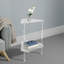 Table d'appoint triangulaire en acrylique, petite table d'appoint