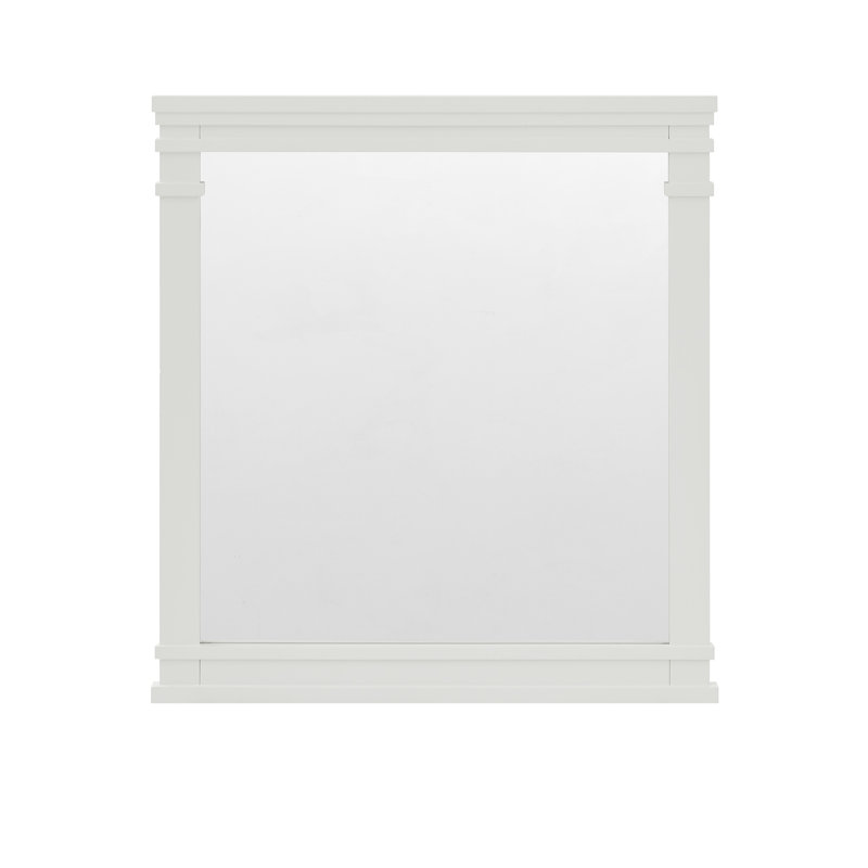 Frank Lloyd Wright USONIA Harmony 28 White Mirror, 28 x 1.25 x 30, White