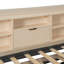 Lit de jour rembourré avec lit gigogne, tablettes de rangement, port USB et prise de courant-2072467622