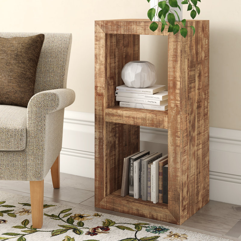 Guttenberg 90cm H x 45cm W Solid Wood Cube Bookcase