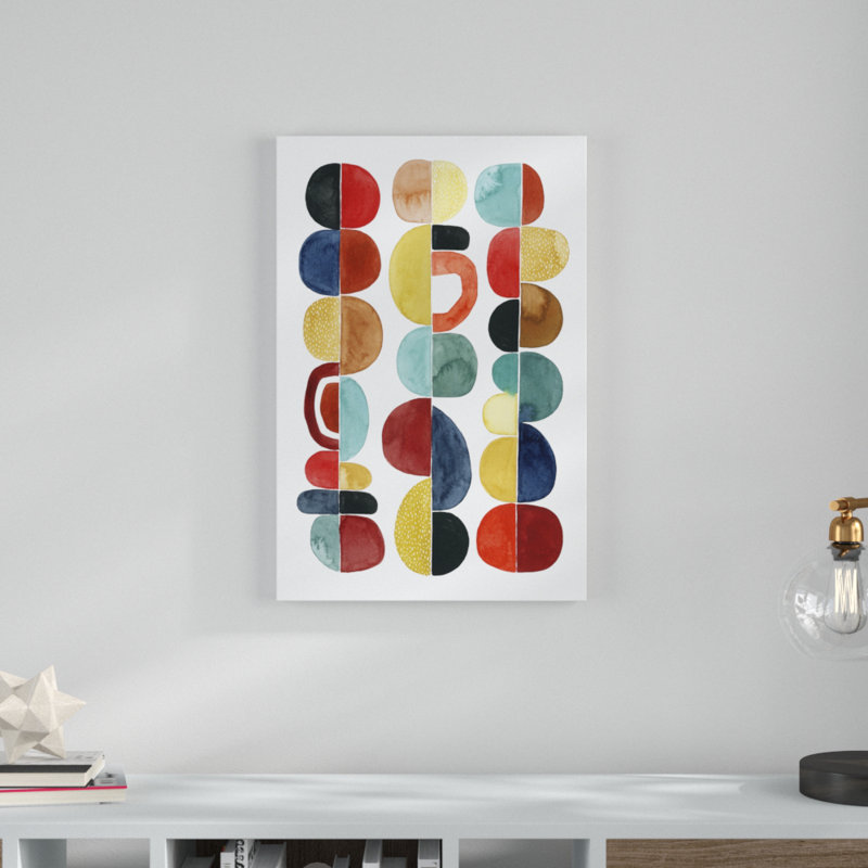 Midcentury Sunrise II by Grace Popp - Painting, 76cm H x 51cm W, Wrapped Canvas