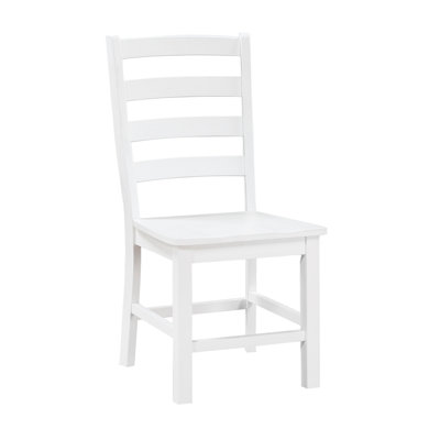 2 Dining Chairs In White, , Wood, 250Lbs Weight Capacity White Finish Of 2, Wooden,