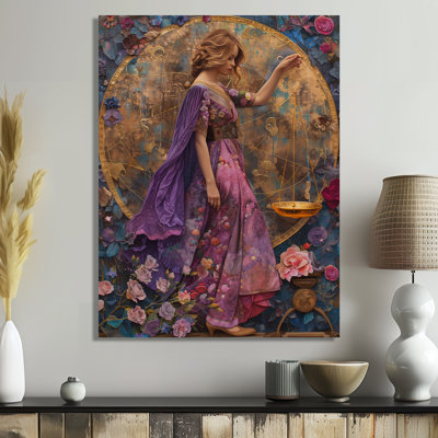 «Mauve Astrology Cosmic Compromise Libra», impression d'art mural
