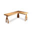 Bureau en bois massif en L Burlywood