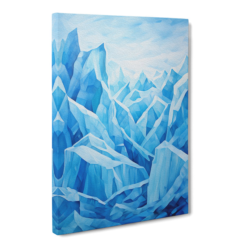 Glacier Cubism - No Frame Print, 76cm H x 50cm W x 3cm D