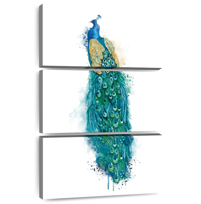 Brampt Blue Peacock Splatter, 65" H x 42" W