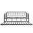 Twin Size Metal Daybed Frame With Trundle, Heavy Duty Steel Slat Support Sofa Bed Platform With Headboard