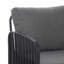  Ensemble de conversation modulaire d'extérieur 5 pièces avec table basse et coussins profonds, noir et gris-195502433