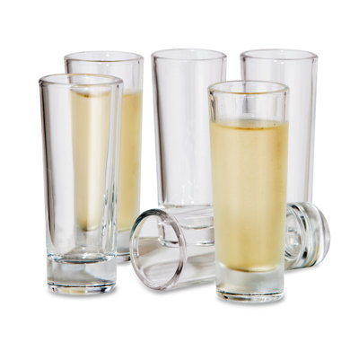 Set Of 6 Tall Shot Glasses - 2 Oz/59 Ml