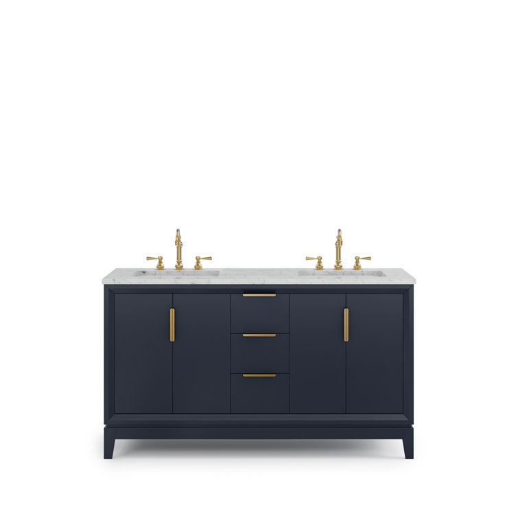 Elizabeth 60" Double Bathroom Vanity Set with Mirror