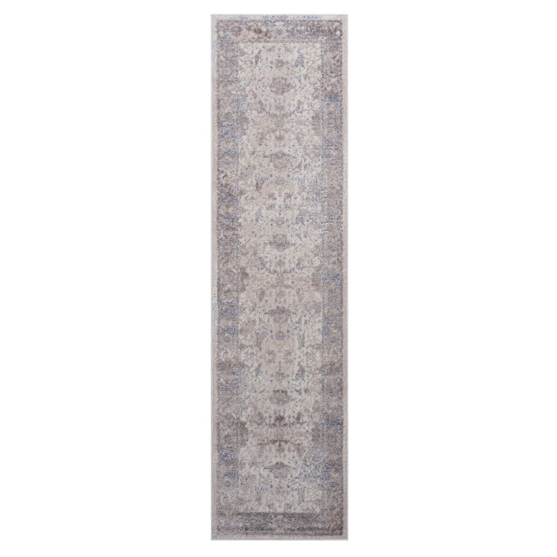 2X8 Brown / Beige / Traditional Runner Rug, Runner 2'2" x 8'