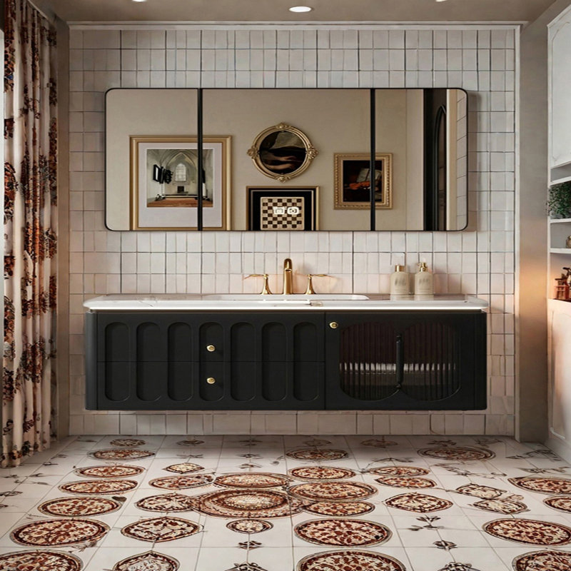 American modern style bathroom cabinet, 71"
