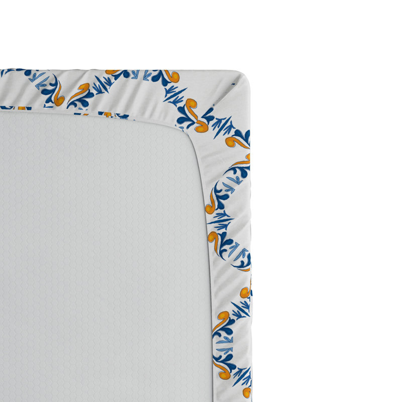 Microfiber Floral Fitted Sheet, Full Fitted Sheet