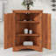 Armoire d'angle triangulaire avec tablettes réglables et portes élégantes-232235684