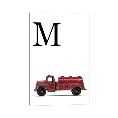 M Water Truck White Letter - Print on Canvas