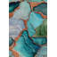 Papier peint géométrique abstrait bleu sarcelle amovible