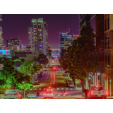 Night Shot Of Downtown San Diego Print by Brian Mc Clean