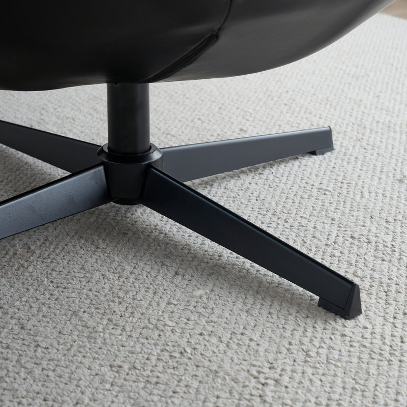 Pivot large de 34,25 po Rianhard, Similicuir brun / noir
