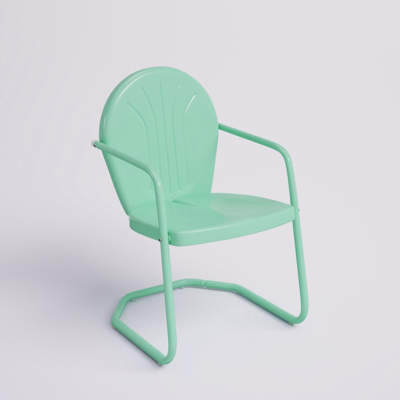 Fauteuil de patio Burley, Turquoise lustré