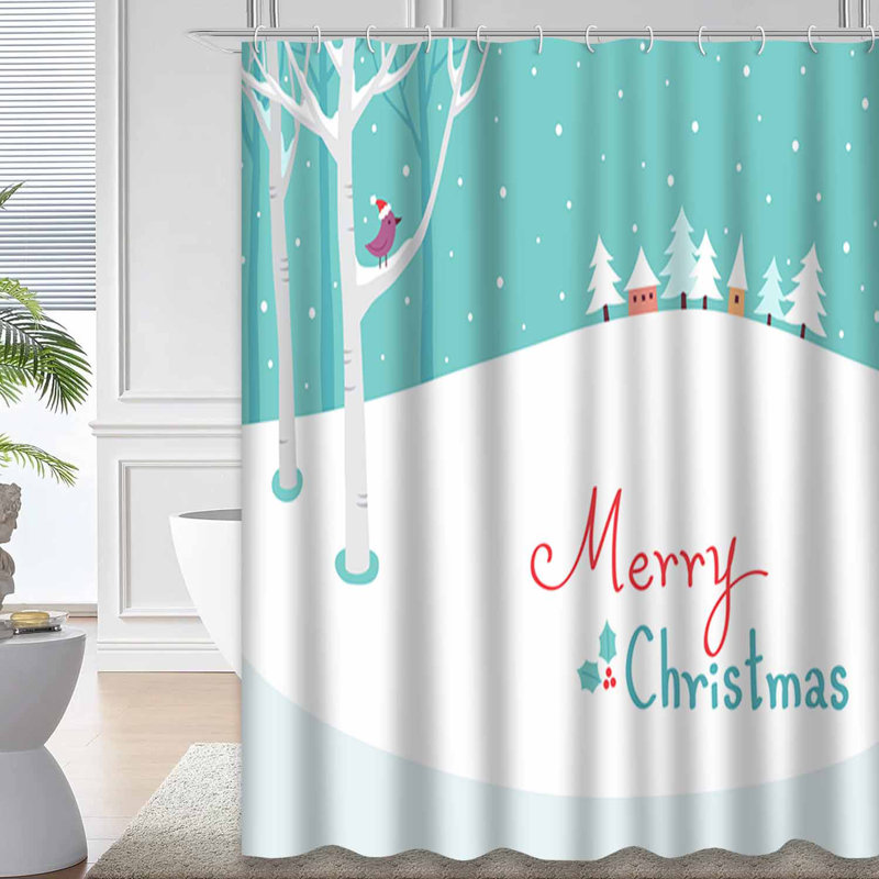 Rideau de douche Merry Christmas, L 72 po x l 72 po