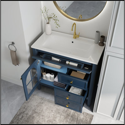 Meuble-lavabo de salle de bain Mid-Century