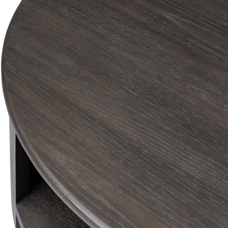 Farrow Solid Wood Coffee Table, Smoked Black