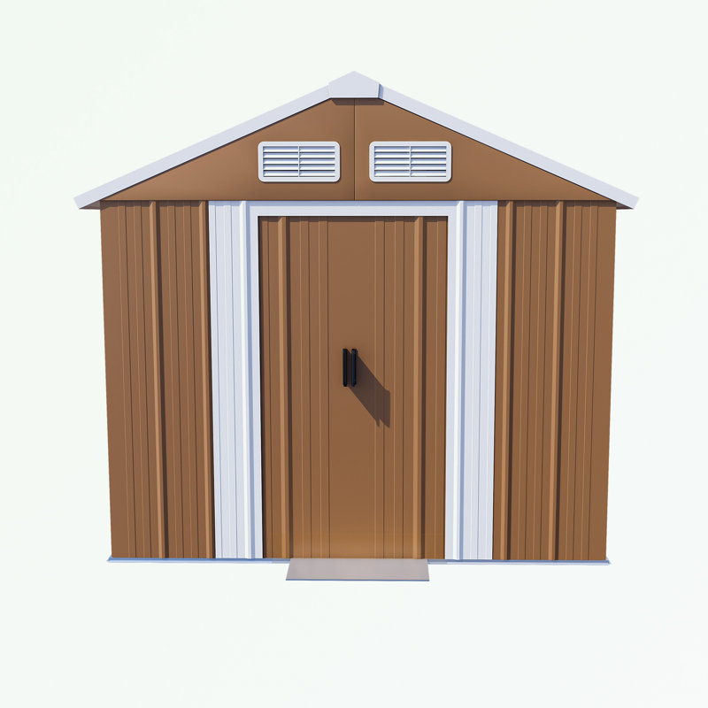 Metal Storage Shed with Windows, Lockable Door and vent