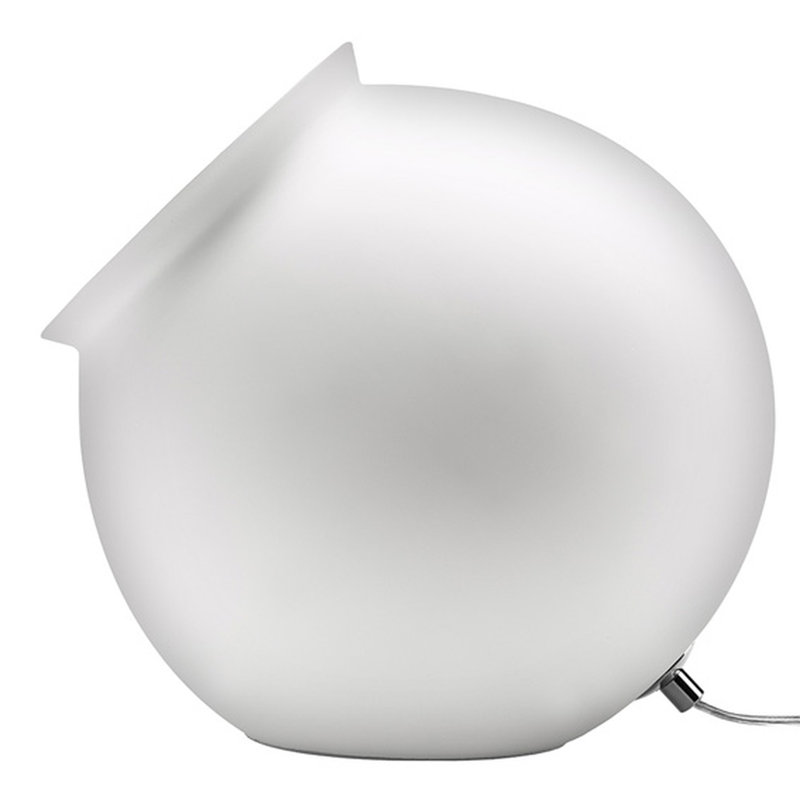 Pevensey Glass Globe Lamp, Gloss White
