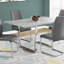 Table de salle à manger, rectangulaire, 60 po, cuisine, salle à manger, stratifié, métal chromé-1089036790