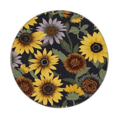 Tapis d'intérieur et d'extérieur brun Botanical
