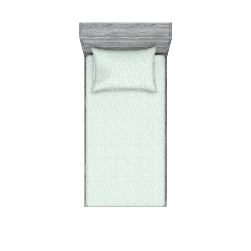 Drap-housse Ambesonne, Ensemble de draps pour lit simple avec 1 taie d'or