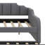 Lit de jour rembourré avec lit gigogne et conception de chargement USB, le lit gigogne peut être plat ou érigé