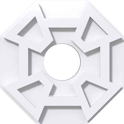 24"OD x 3"ID x 8 1/4"C x 1"P Logan Architectural Grade PVC Contemporary Ceiling Medallion