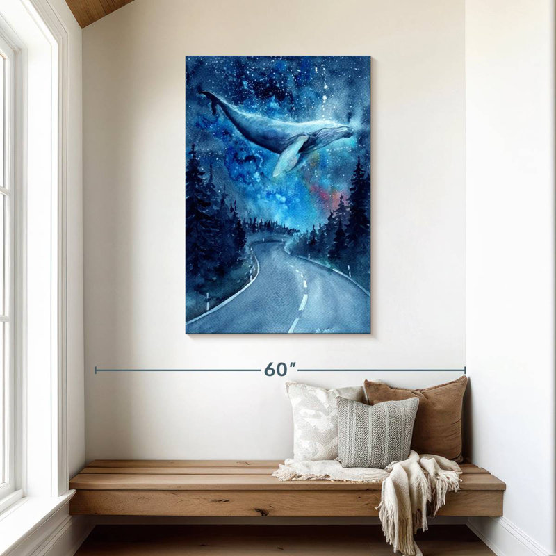 Kelan Night Flying Whale, 45" H x 30" W