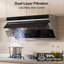 Hotte de cuisine 900 CFM, hotte murale SmartIs à 4 vitesses avec capteur tactile, deux lumières DEL, filtres à chicane-122413176