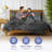 100% Organic Viscose From Bamboo Sheets Set, 300 Thread Count, 4-pc Set, Luxury Cooling Sheets, Deep Pockets - Gift-Ready Packaging, Queen Size (Charcoal Grey)-111656339-111656345