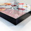 Wall mounted key box, Opens to the left, 30x30x5, White, Fruits on fabric with tempting colors, 