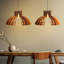 Élégant lustre couronne scandinave, finition noyer, 15,0 po x 15,4 po | Corps en panneau de fibres à densité moyenne, câble réglable | Douille E27, 40 W maximum | Parfait pour l'éclairage moderne de salon et de salle à manger, design élégant et fonctionnel-1542030473-1542030472