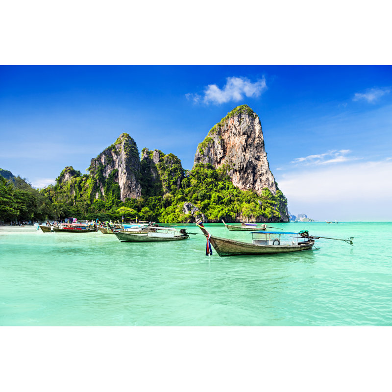 Longtale Boats - Wrapped Canvas Print, 30cm H x 46cm W x 3.8cm D