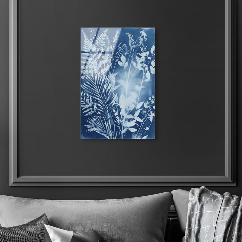 Blue Foliage II Print by Oliver Gal, 10"H x 15"W, High-Gloss Acrylic Print