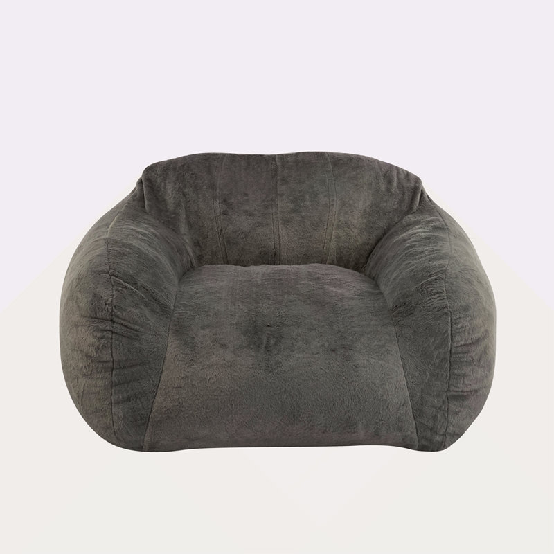 Fauteuil à billes d'intérieur en fausse fourrure