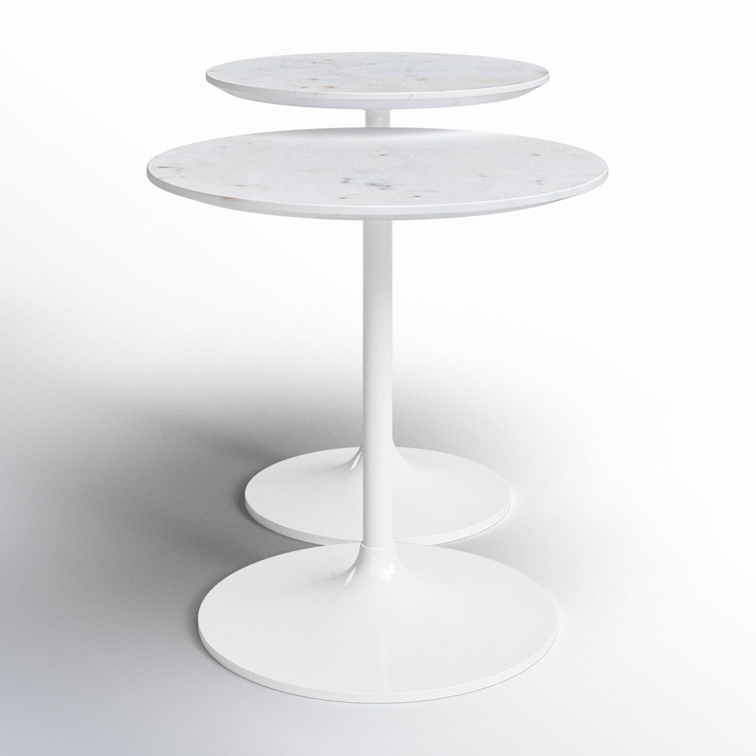 Dyann Genuine Marble Pedestal End Table George Oliver Table Base 