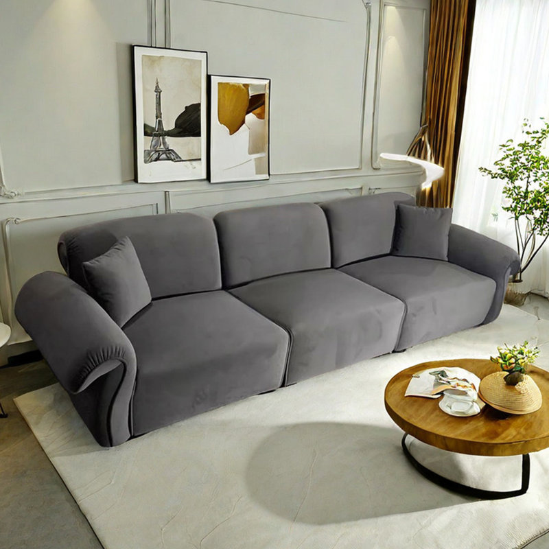 Canapé Octopus, Gris foncé,  29.52" H x 110.23" W x 39.37" D