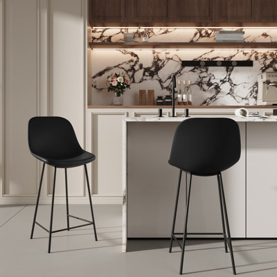 26" Faux Leather Upholstered Bar and Counter Stools
